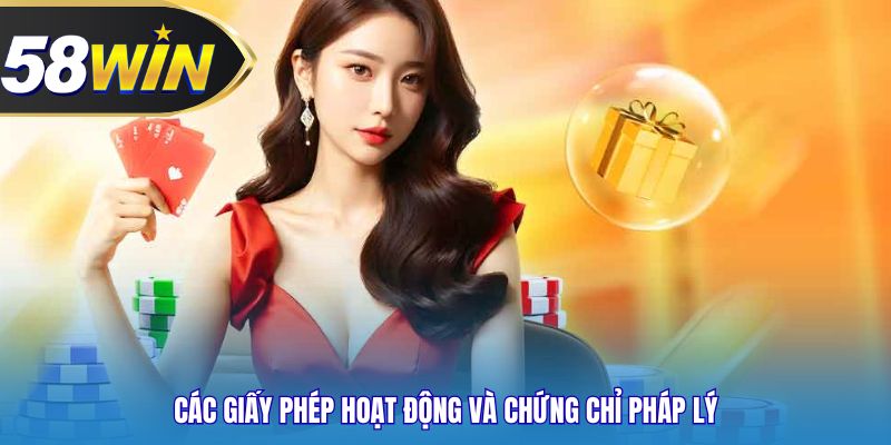 Các giấy phép hoạt động và chứng chỉ pháp lý